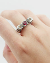 Load image into Gallery viewer, Ruins Ring with Rasberry Sapphire
